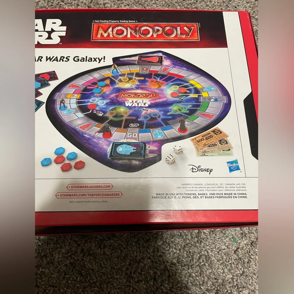 Star Wars Monopoly Age 8+ Star Wars The Force Awakens Edition‎ Disney Hasbro